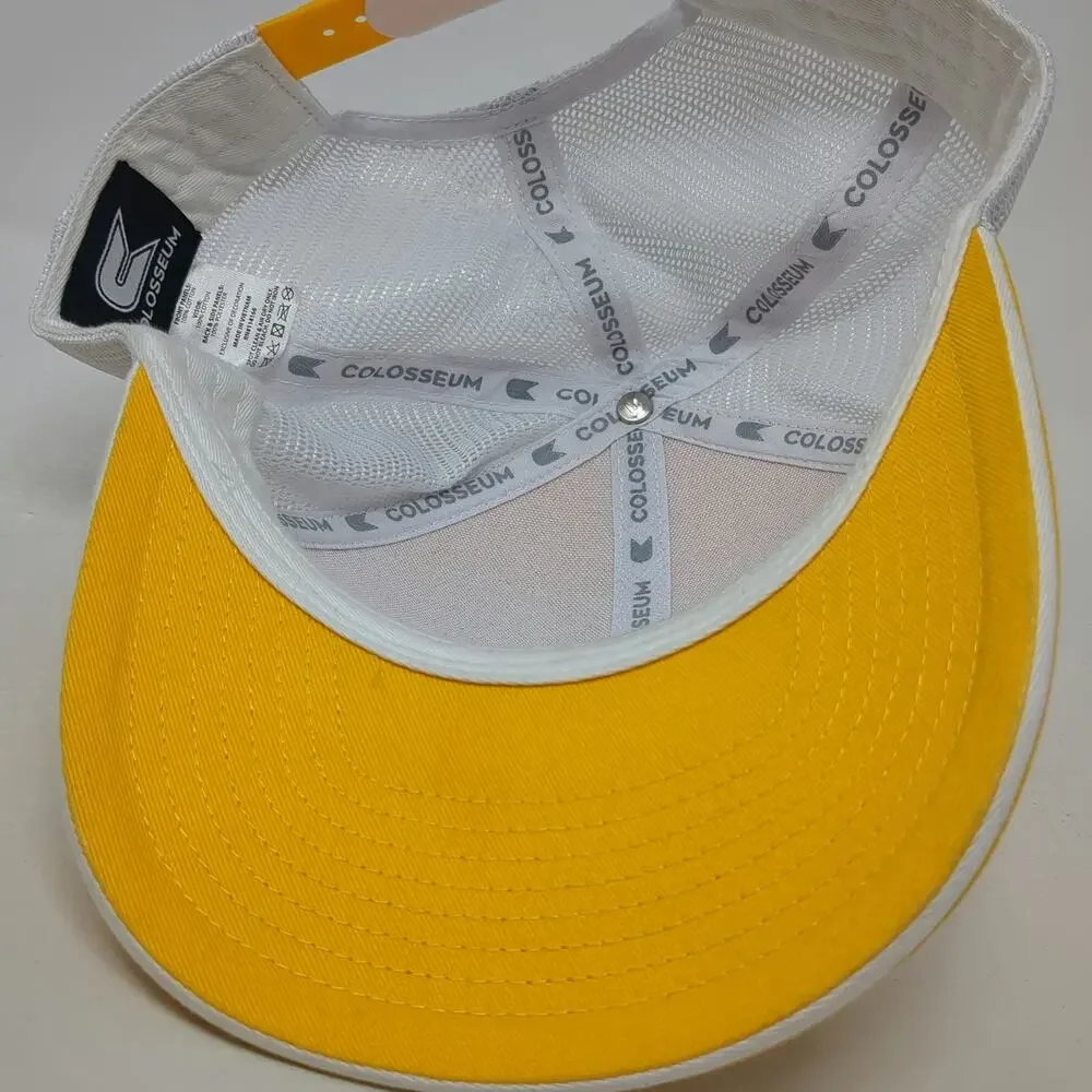 Colosseum Trucker Hat Yellow White One Size Rowan University Owls Mesh Snapback